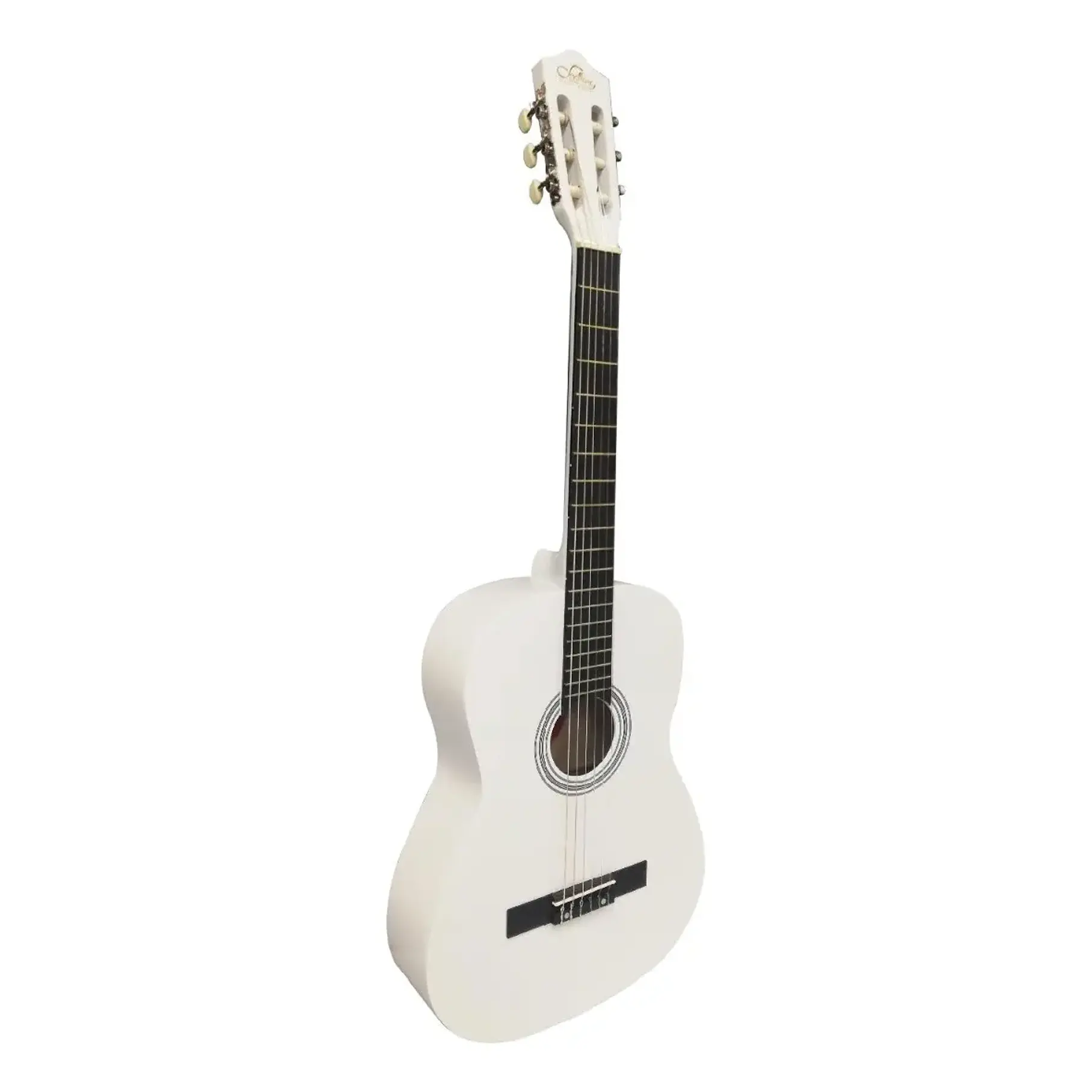 Guitarra Clásica Sevillana 6 Cuerdas Caoba Blanca Con Funda 39 Pulgadas 6