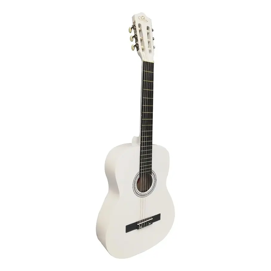 Guitarra Clásica Sevillana 6 Cuerdas Caoba Blanca Con Funda 39 Pulgadas 6