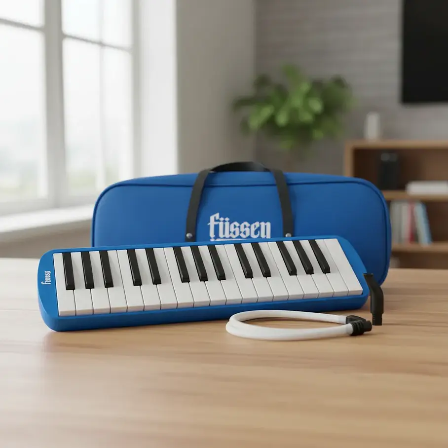 Melódica Fussen 37 Teclas Azul Modelo 8766 Con Funda y Boquilla Instrumento Musical Didactico  6