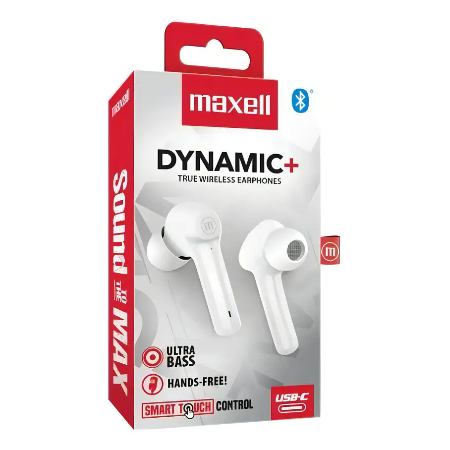Audífonos Maxell Tws Bluetooth Dynamic Colores Color Blanco/Rosado/Azul  1