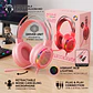 Audifono Gamer Rgb Aoas As-66 Rosado Microfono Consolas Pc - Miniatura 2