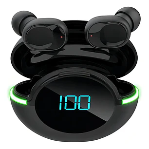 Auriculares Inalámbricos Y80 Bluetooth V5 Negro con Micrófono y Cancelación De Ruido