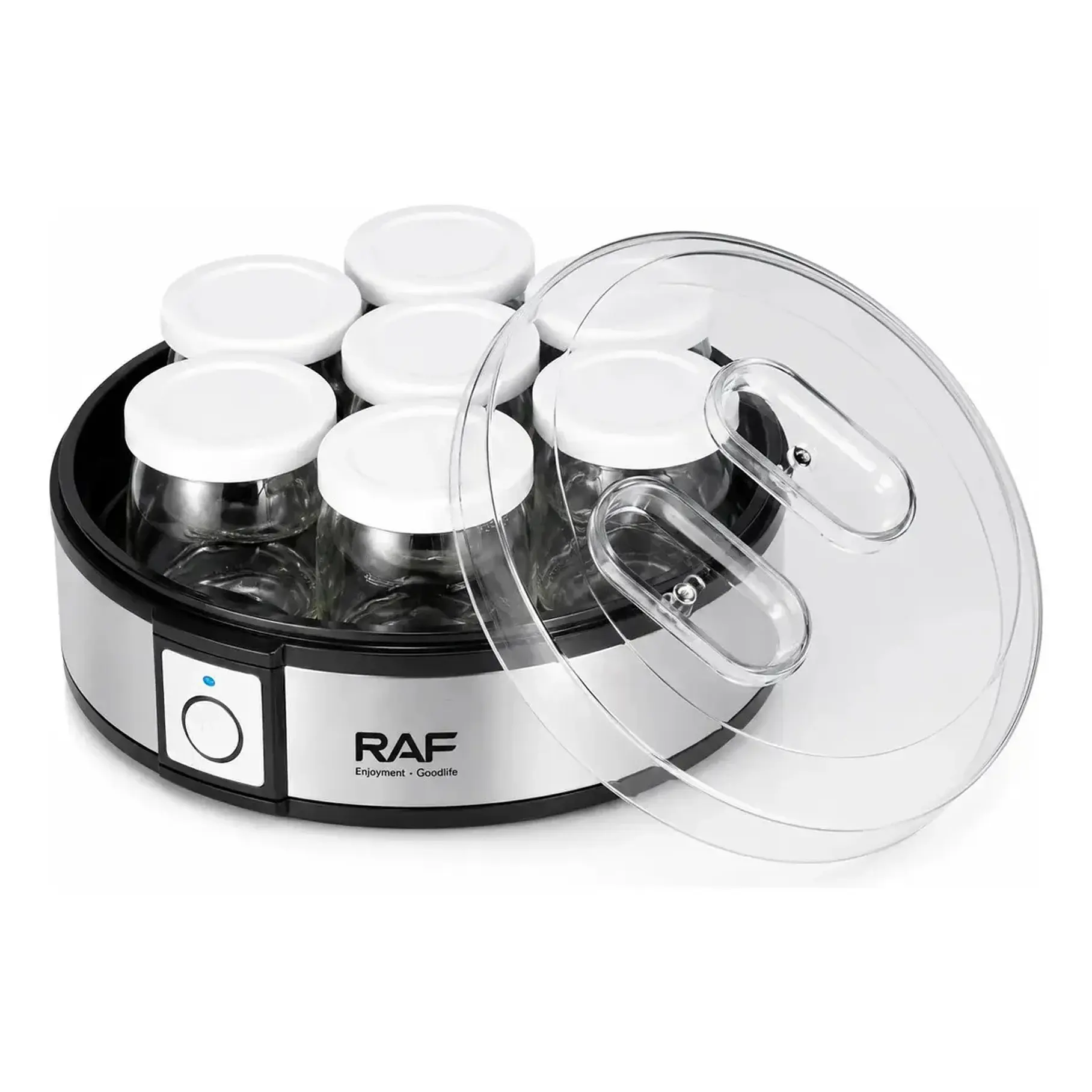 Maquina Fabricante De Yogurt 20w Raf R.14400 7 Cupos Color Plateado 2