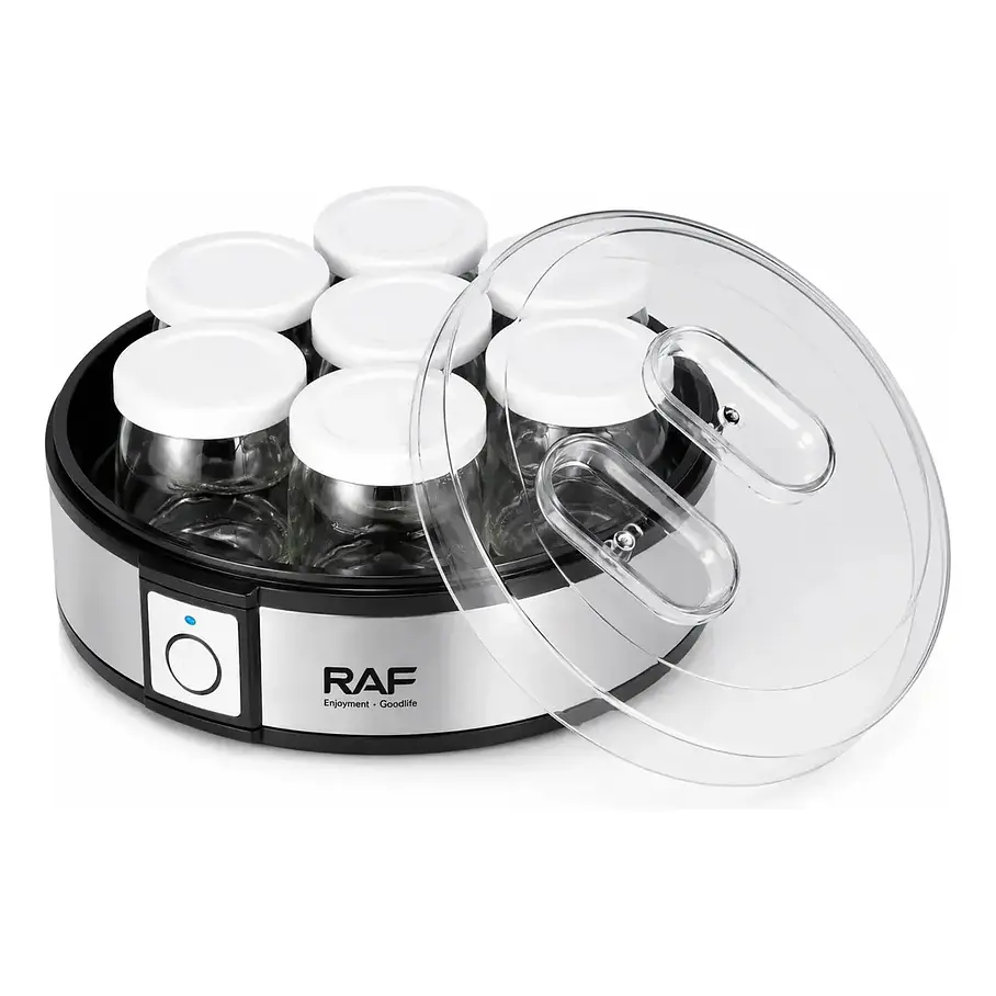Maquina Fabricante De Yogurt 20w Raf R.14400 7 Cupos Color Plateado 2