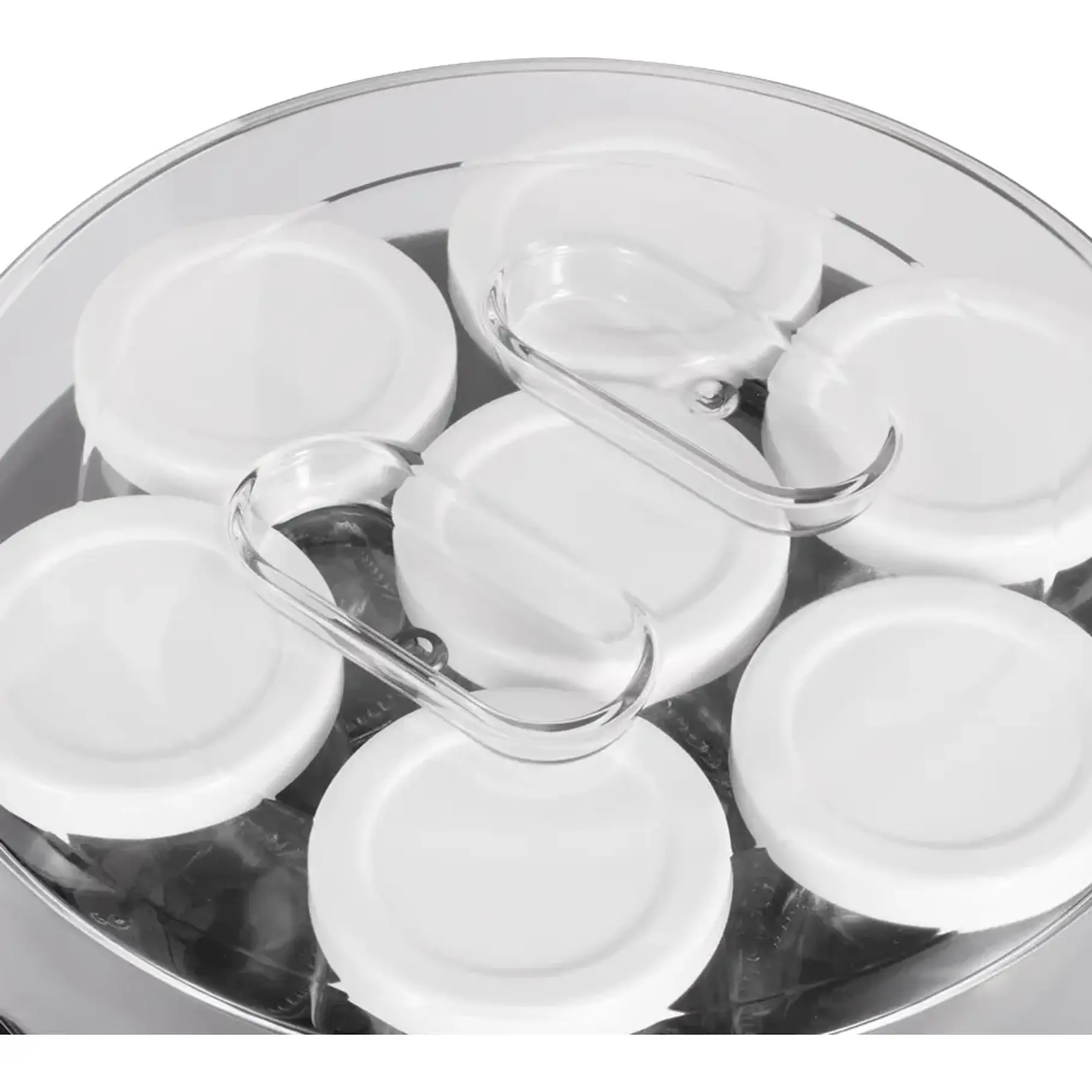 Maquina Fabricante De Yogurt 20w Raf R.14400 7 Cupos Color Plateado 4