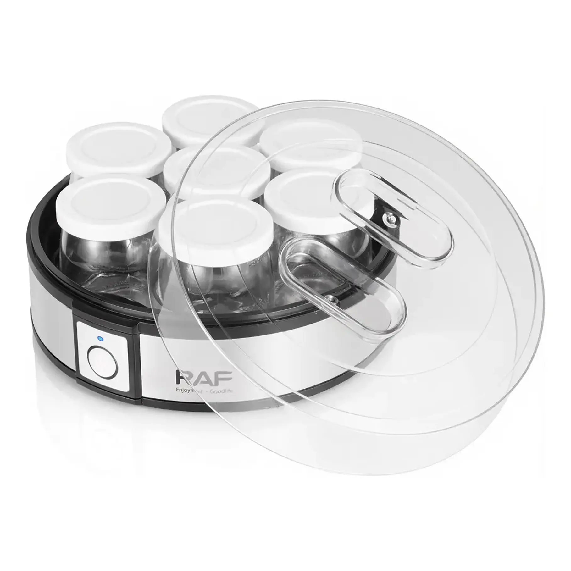 Maquina Fabricante De Yogurt 20w Raf R.14400 7 Cupos Color Plateado 5