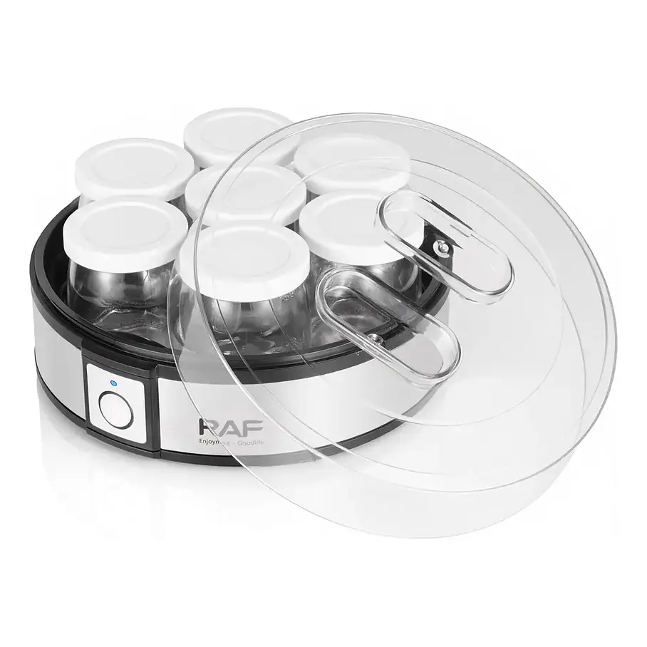 Maquina Fabricante De Yogurt 20w Raf R.14400 7 Cupos Color Plateado 5