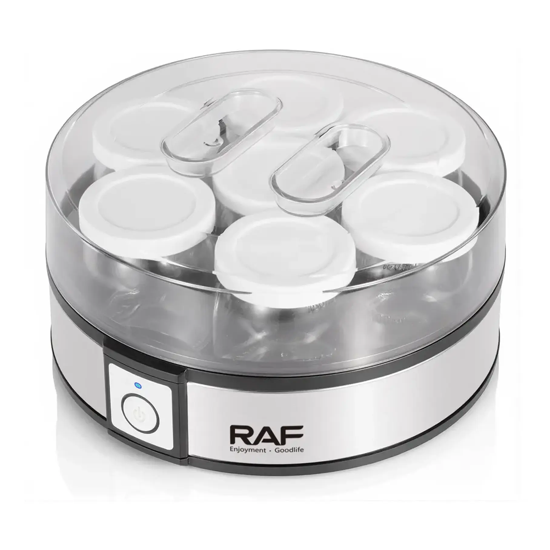Maquina Fabricante De Yogurt 20w Raf R.14400 7 Cupos Color Plateado 6