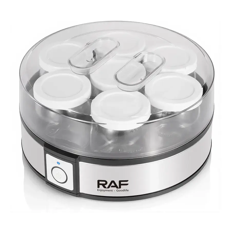 Maquina Fabricante De Yogurt 20w Raf R.14400 7 Cupos Color Plateado 6