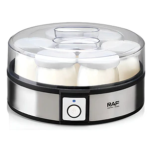 Maquina Fabricante De Yogurt 20w Raf R.14400 7 Cupos Color Plateado