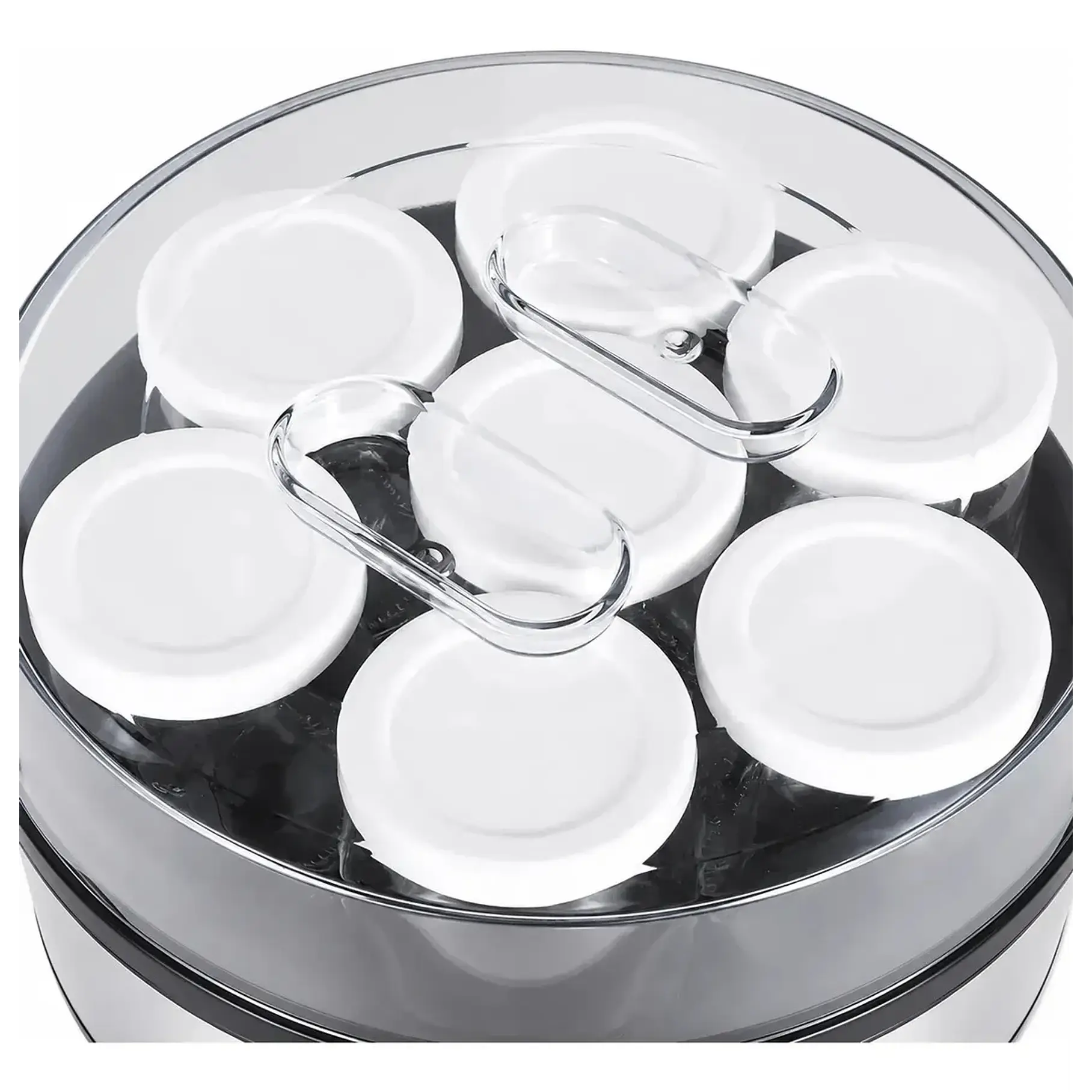 Maquina Fabricante De Yogurt 20w Raf R.14400 7 Cupos Color Plateado 7