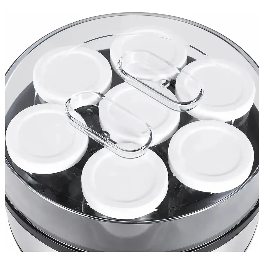 Maquina Fabricante De Yogurt 20w Raf R.14400 7 Cupos Color Plateado 7