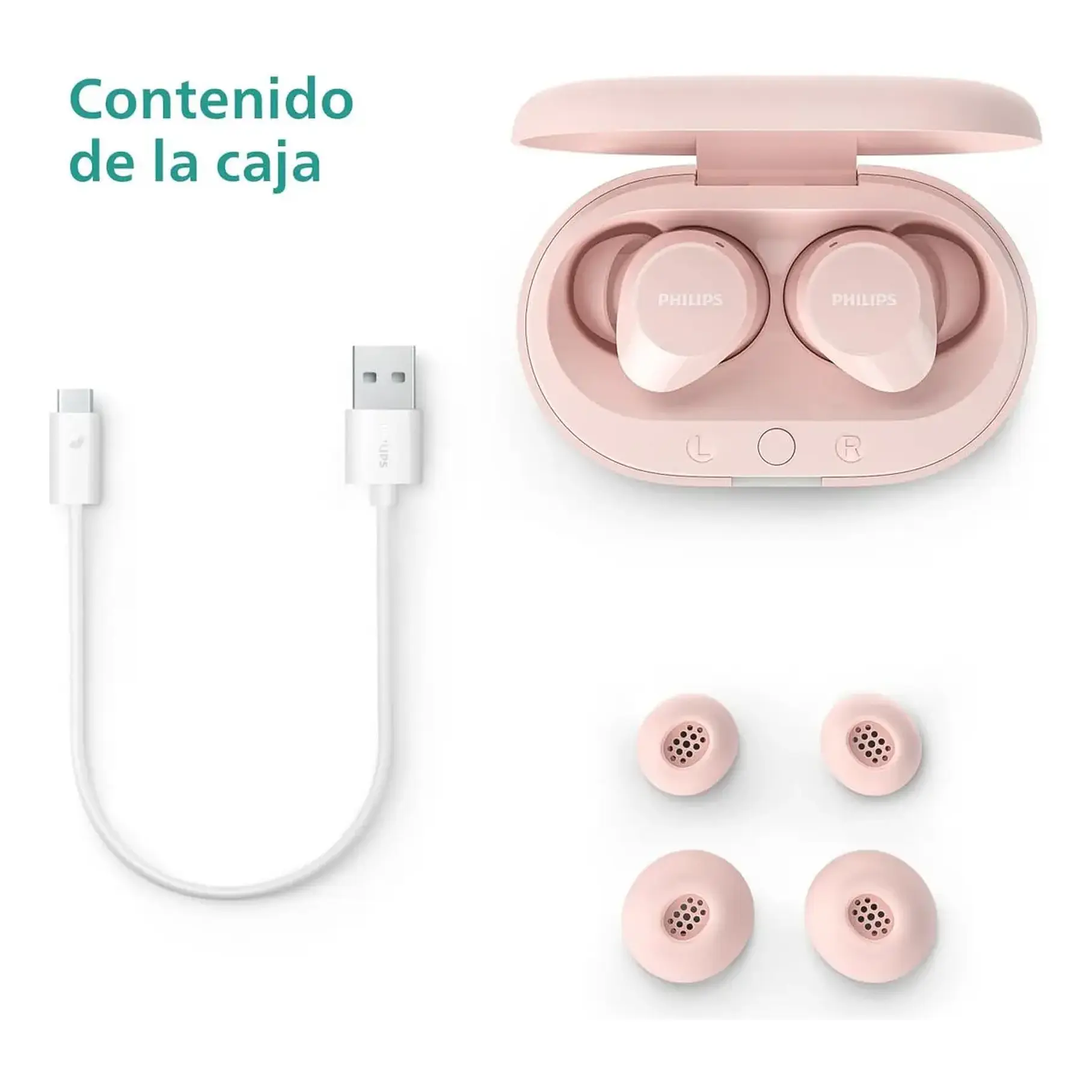 Audífonos True Wireless Bluetooth Philips Tat1209 Color Rosado 4