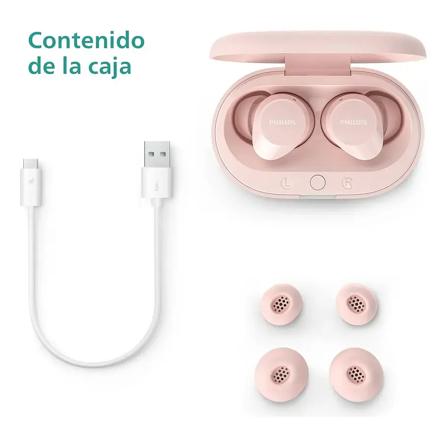 Audífonos True Wireless Bluetooth Philips Tat1209 Color Rosado 4