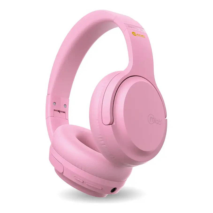Audífonos Cancelación De Ruido Dynamic Stop Noise Bluetooth Mlab 32hrs Negro/Rosa/Blanco 5
