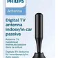 Antena De Televisión Digital Philips Con Base Magnética Negro 4K HD - Miniatura 3
