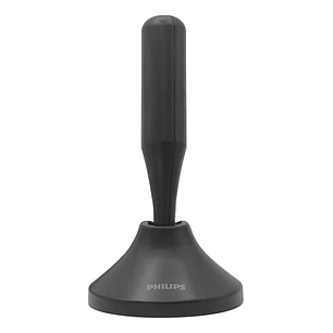 Antena De Televisión Digital Philips Con Base Magnética Negro 4K HD