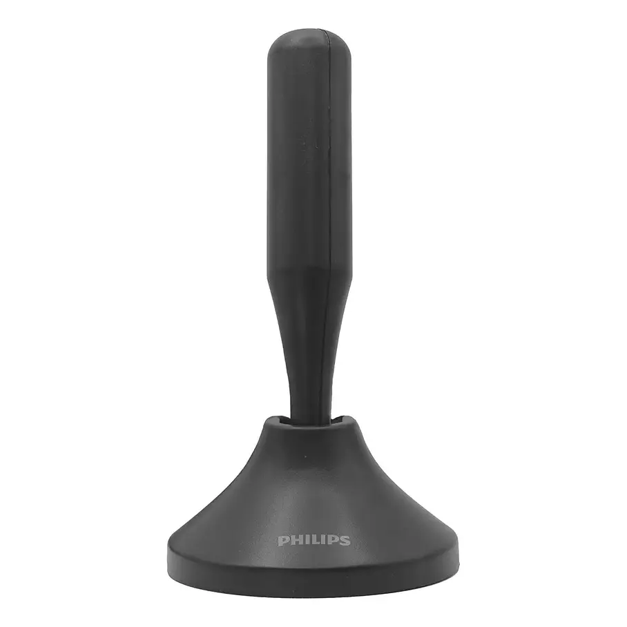 Antena De Televisión Digital Philips Con Base Magnética Negro 4K HD 1