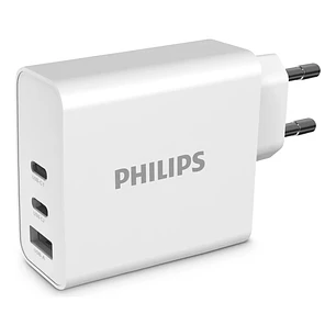 Cargador Philips Ultra Rápido Gan 65 W 2 Usb-c 1 Usb-a Color Blanco