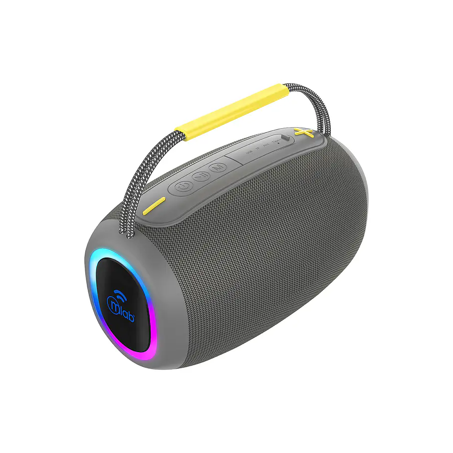 Parlante Portatil  Bluetooth  Sense Sound BASS  Black/Grey Real Bass Sound Conexion TWS. 5