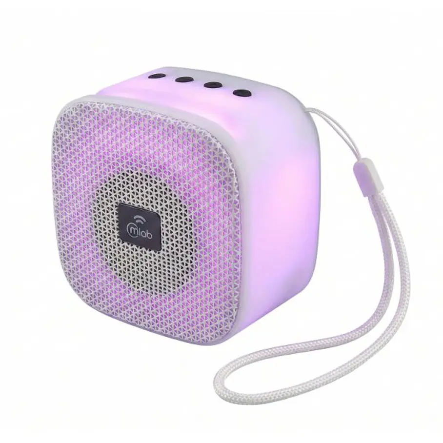 Parlante Portatil RGB Con Porta Celular – Mini Flaming Cube – White/Black 3