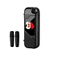 Parlante Portatil Voz Karaoke 2 Microfonos Parlante Divertido Voz Dinamica Efectos Pattern Show Voice Bass – Black/White - Miniatura 1