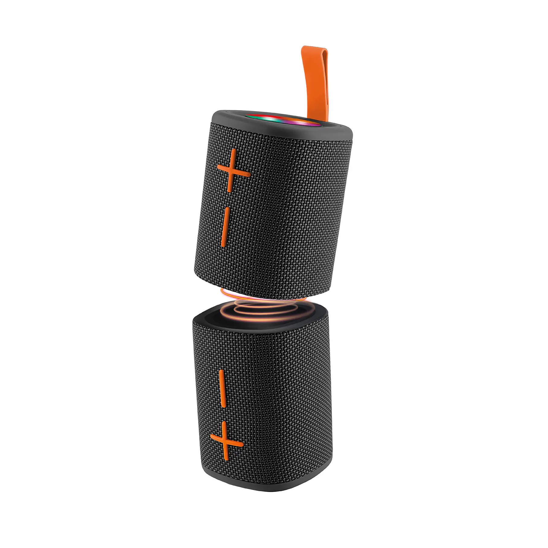 Parlante Portatil Duos 2 en 1 Conexion TWS Twins Magnet BASS – Black/Gray Colores Negro Y Gris. 3