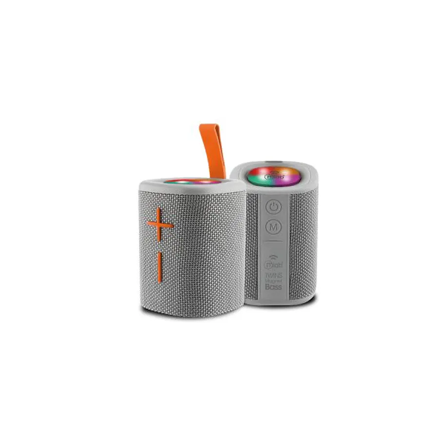 Parlante Portatil Duos 2 en 1 Conexion TWS Twins Magnet BASS – Black/Gray Colores Negro Y Gris. 5