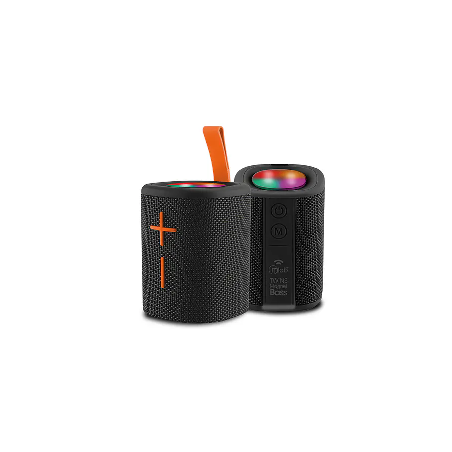 Parlante Portatil Duos 2 en 1 Conexion TWS Twins Magnet BASS – Black/Gray Colores Negro Y Gris. 8