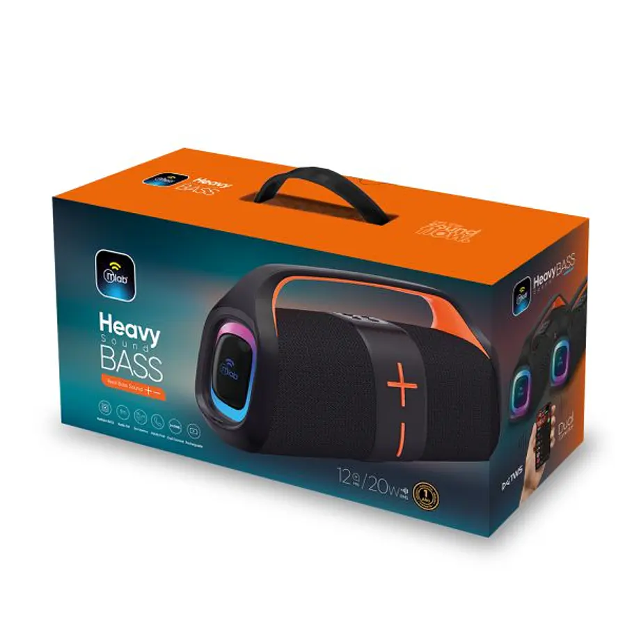 Parlante Portatil Heavy Sound BASS 120w Conexion TWS Alta Potencia. 2