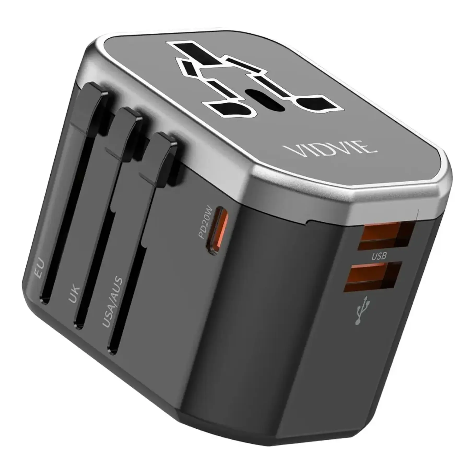 Enchufe universal  Vidvie Premiun Enchufe Viajero 20w 3