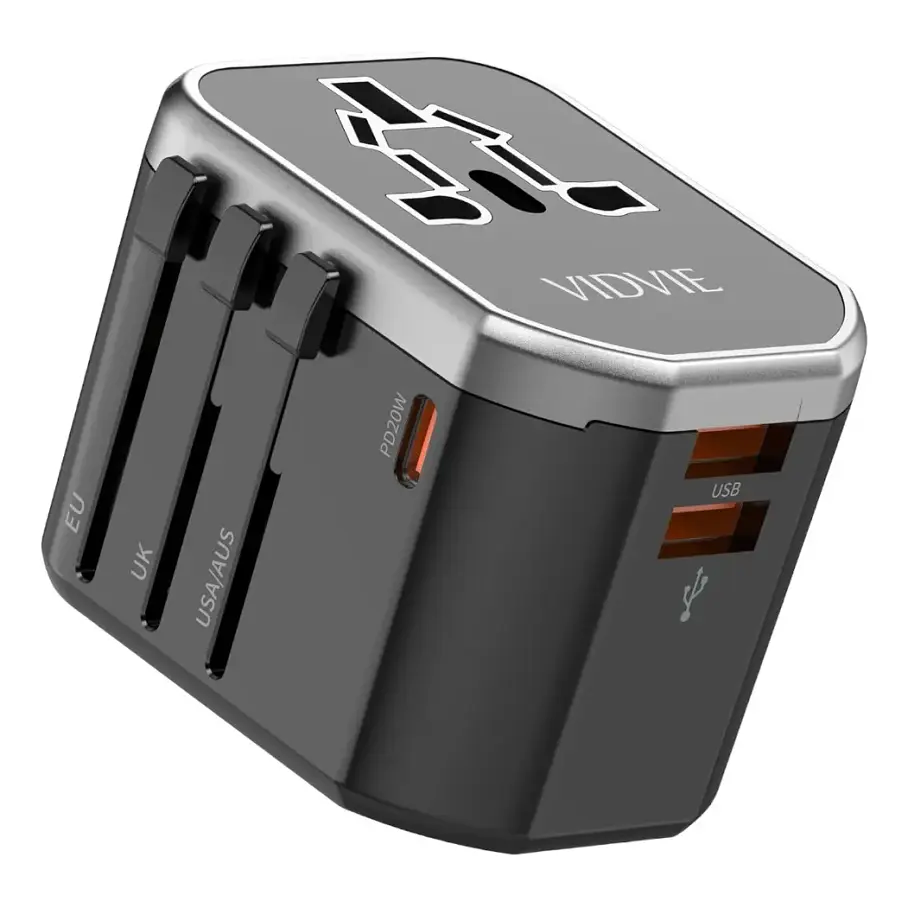 Enchufe universal  Vidvie Premiun Enchufe Viajero 20w 3