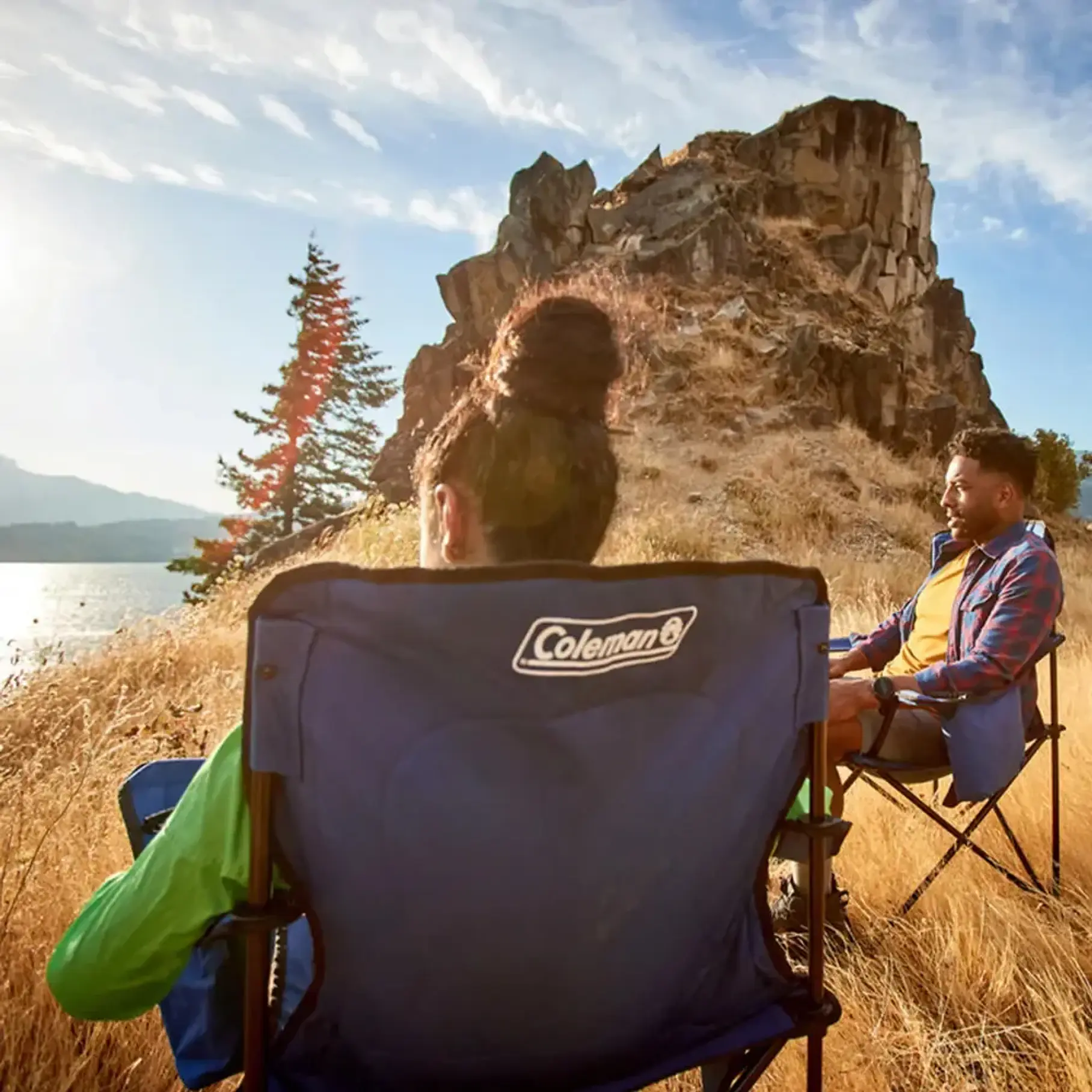 Silla Plegable Cooler Quad Coleman® Azul Silla Camping Resistente  7