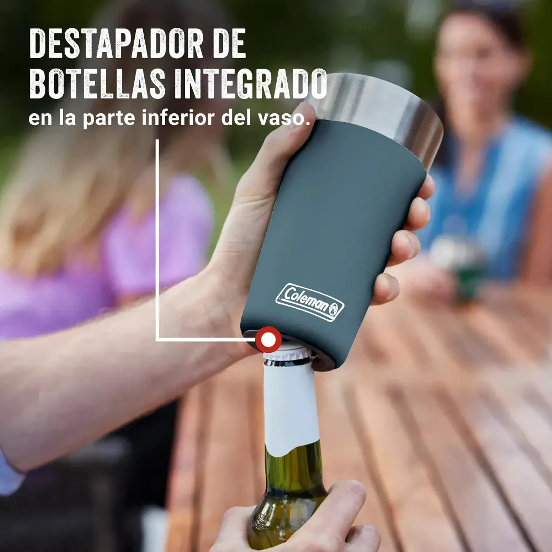 Vaso Termico Coleman Acero Inox. Brew 600ml. Slate Destapador De Botellas  4