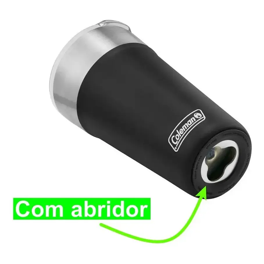Vaso Termico Coleman Acero Inox Negro 600ml Slate Destapador De Botellas 4