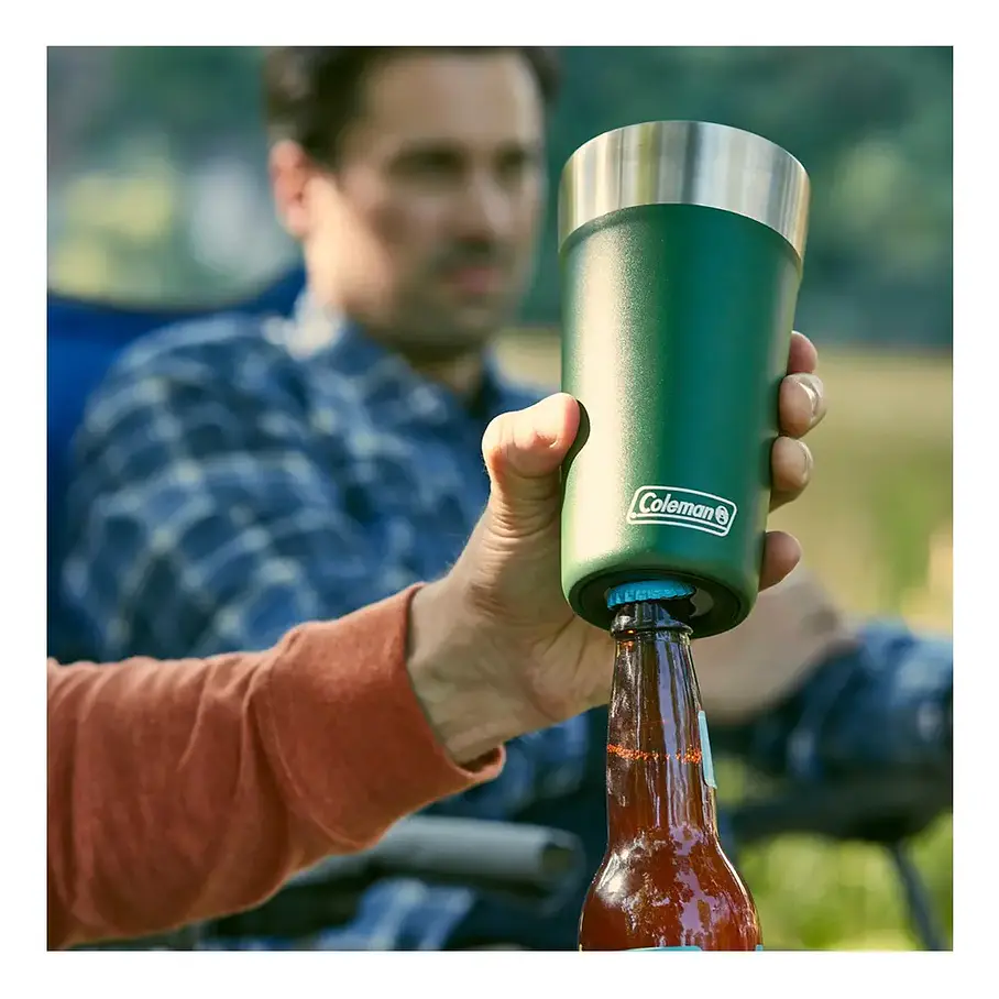 Vaso Termico Coleman Acero Inox Verde 600ml Slate Destapador De Botellas. 4