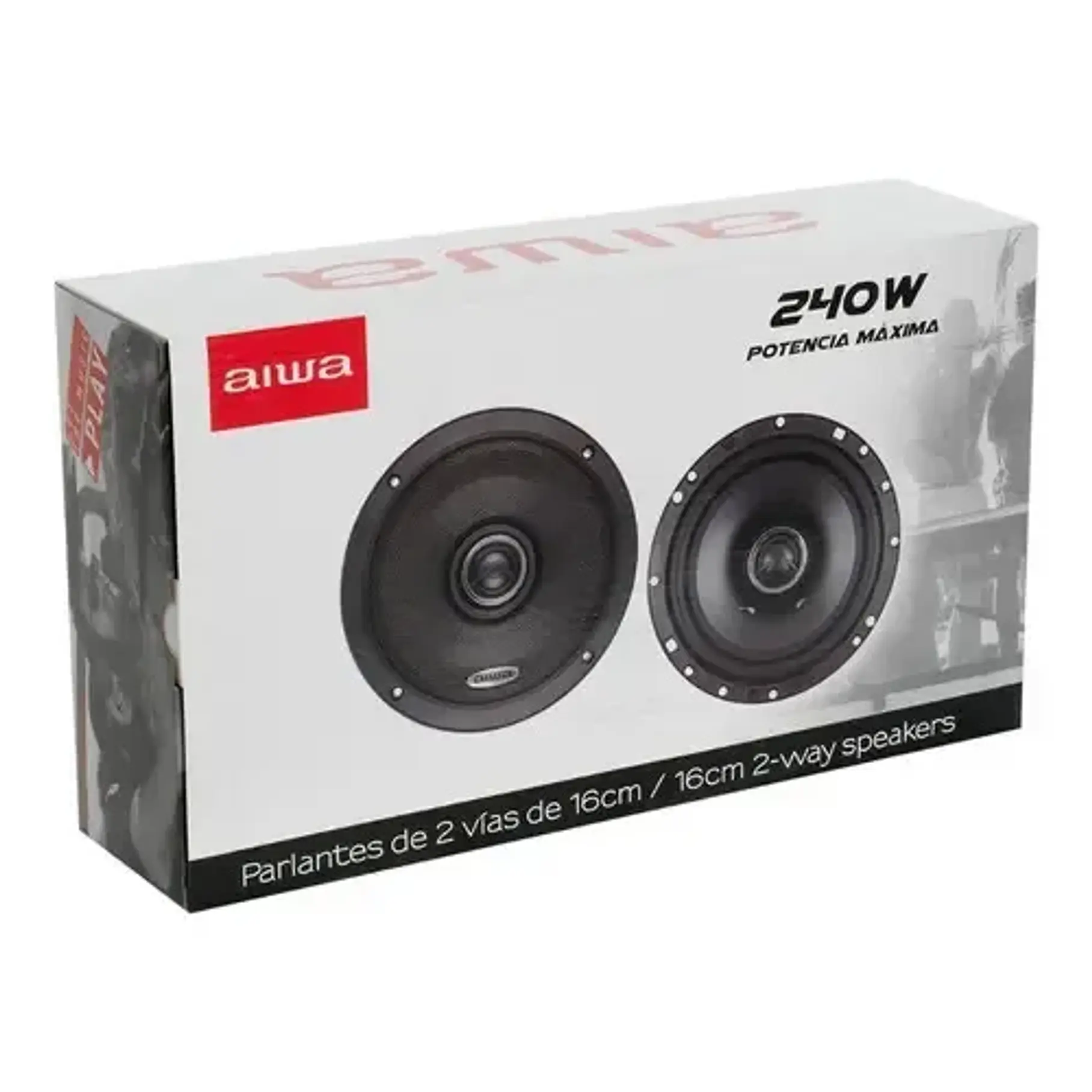 Parlantes Aiwa Para Carro 16cm - 6' 2 Vias 240w Color Negro AWS-1665P 4