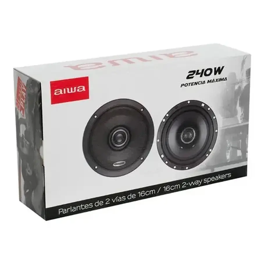 Parlantes Aiwa Para Carro 16cm - 6' 2 Vias 240w Color Negro AWS-1665P 4