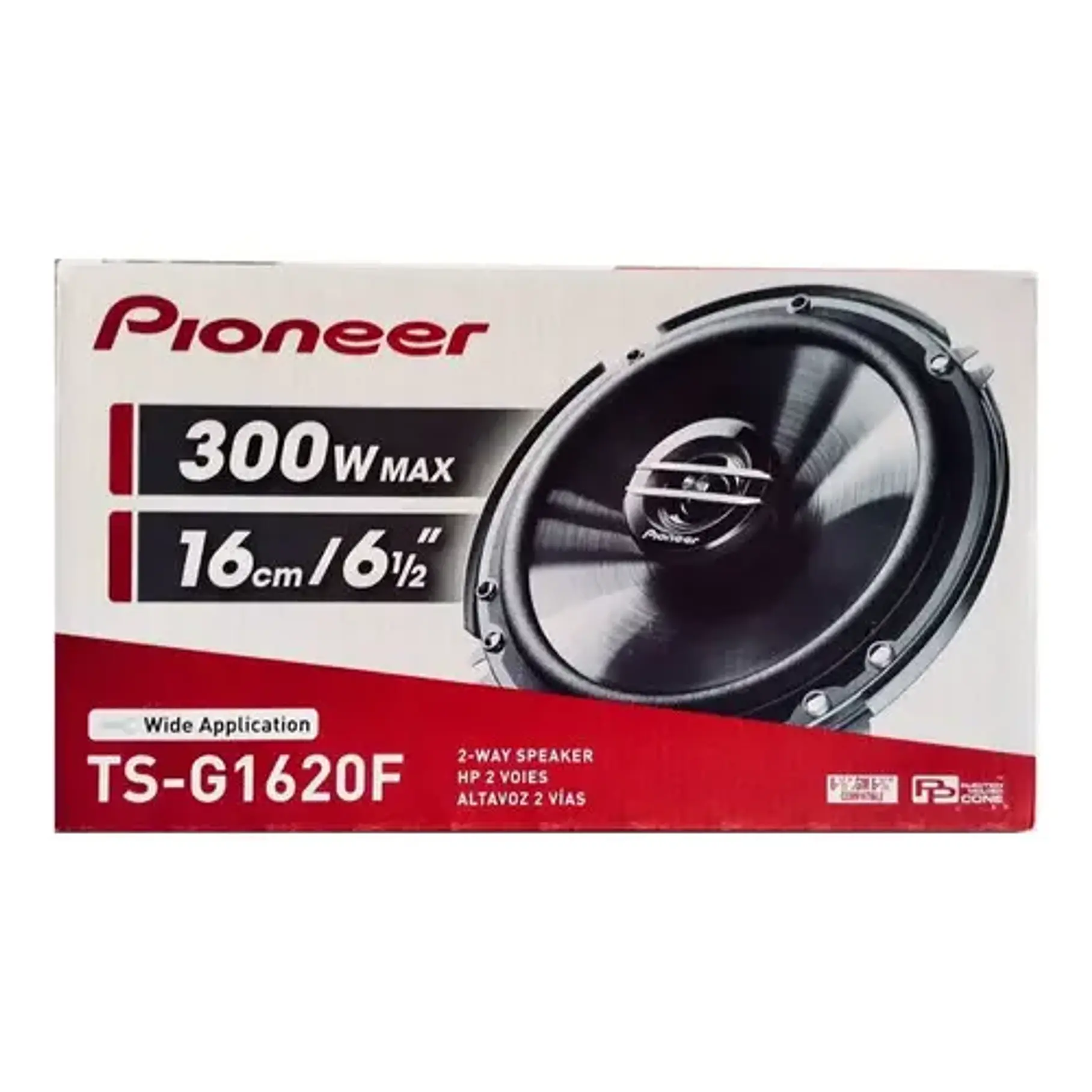 Bocinas Para Auto 6 1/2 PuLG 300w 2 Vías Ts-g1620f Pioneer Color Negro 6