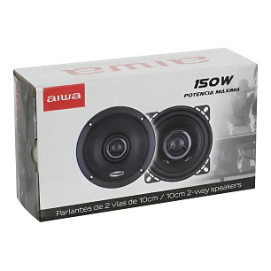 Parlantes Para Auto 10cm 2 Vías 150 Watts Aiwa Aws-1065p Color Negro