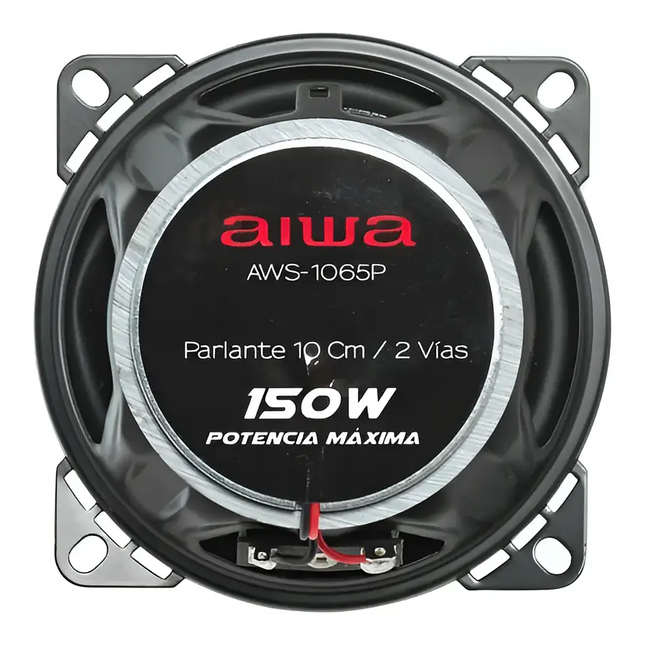 Parlantes Para Auto 10cm 2 Vías 150 Watts Aiwa Aws-1065p Color Negro 5