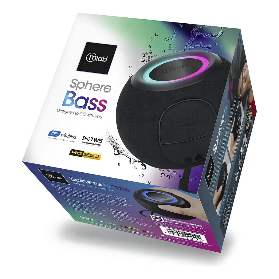 Parlante Mlab Sphere Bass 9299 Tws Bluetooth Fm Usb Tf Negro 1