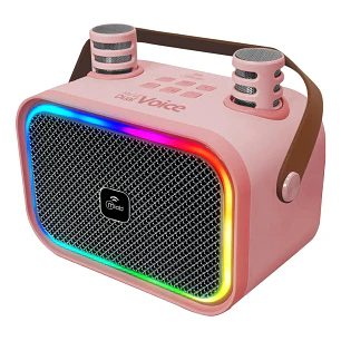 Parlante Mlab My Lil' Dual Voice Colores Rosa Blanco Morado Parlante De Diversion Karaoke Cambio De Voces.