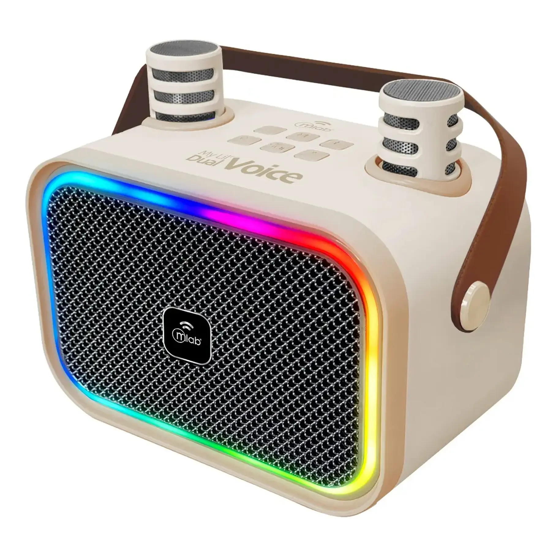 Parlante Mlab My Lil' Dual Voice Colores Rosa Blanco Morado Parlante De Diversion Karaoke Cambio De Voces. 2