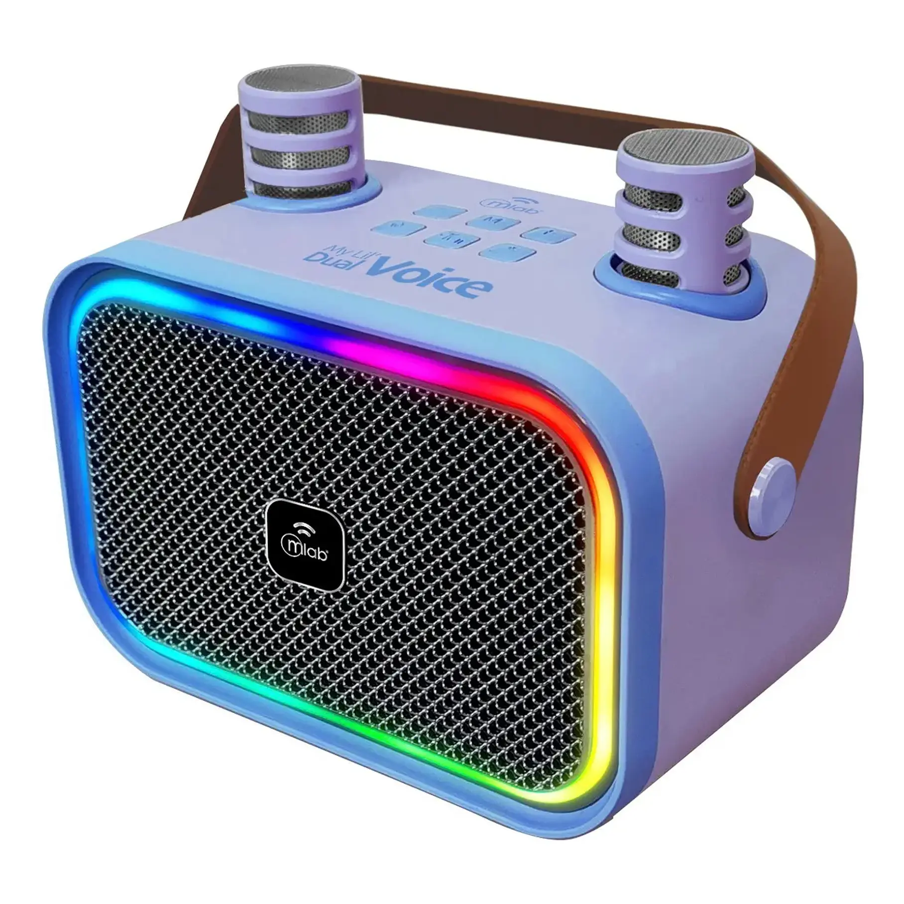Parlante Mlab My Lil' Dual Voice Colores Rosa Blanco Morado Parlante De Diversion Karaoke Cambio De Voces. 3