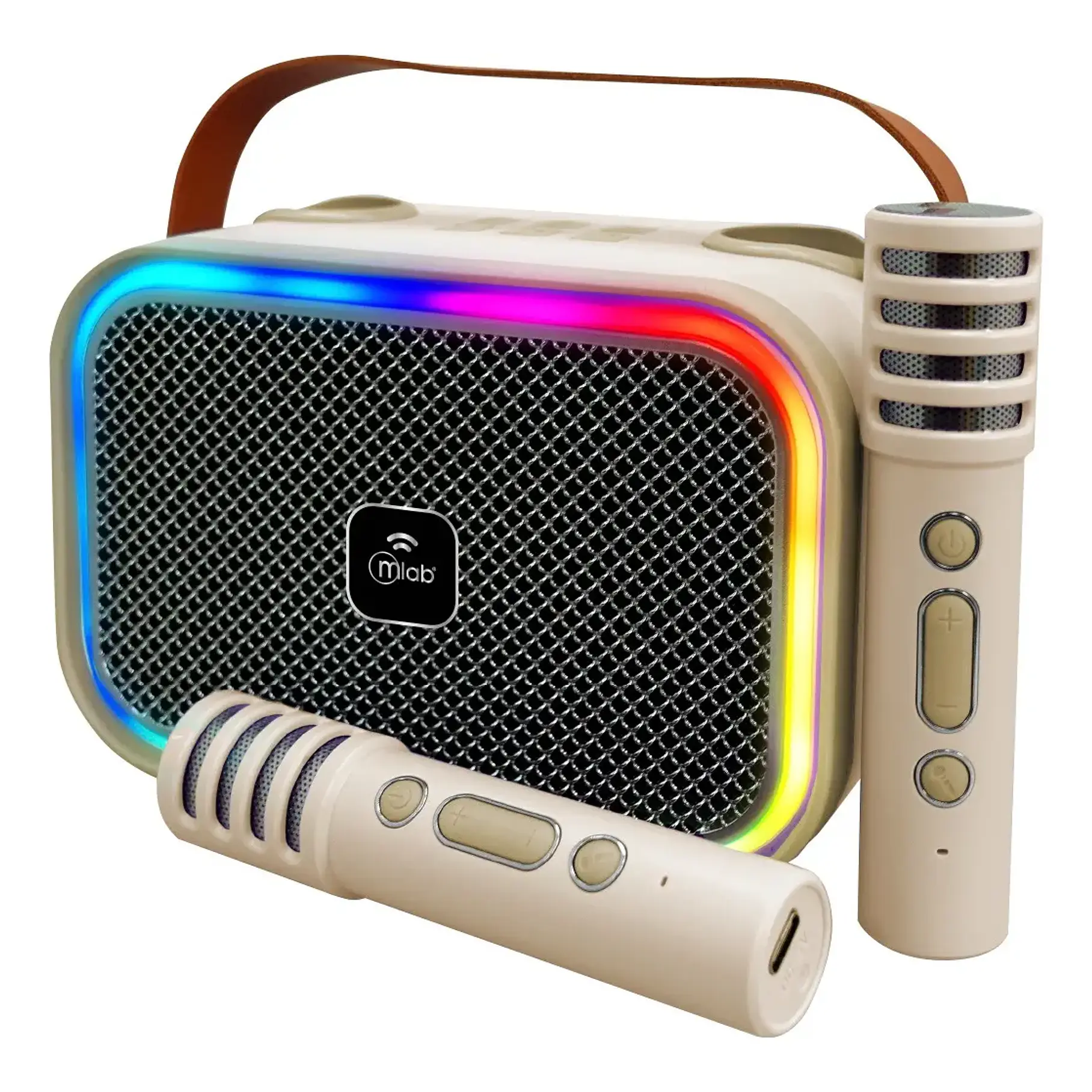 Parlante Mlab My Lil' Dual Voice Colores Rosa Blanco Morado Parlante De Diversion Karaoke Cambio De Voces. 4