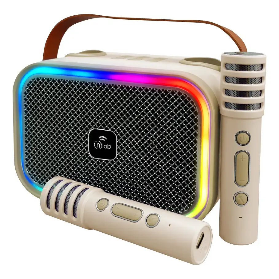 Parlante Mlab My Lil' Dual Voice Colores Rosa Blanco Morado Parlante De Diversion Karaoke Cambio De Voces. 4