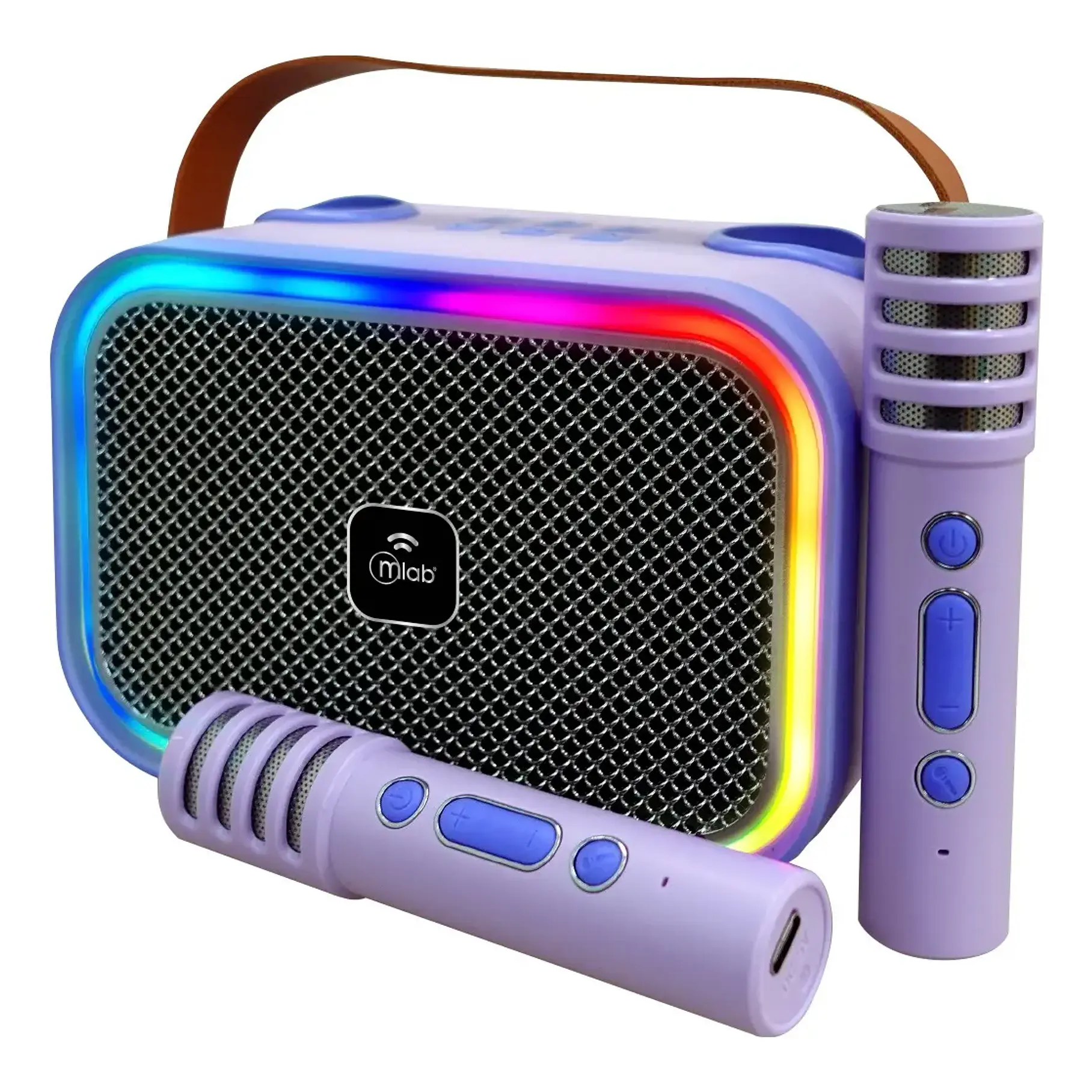 Parlante Mlab My Lil' Dual Voice Colores Rosa Blanco Morado Parlante De Diversion Karaoke Cambio De Voces. 5