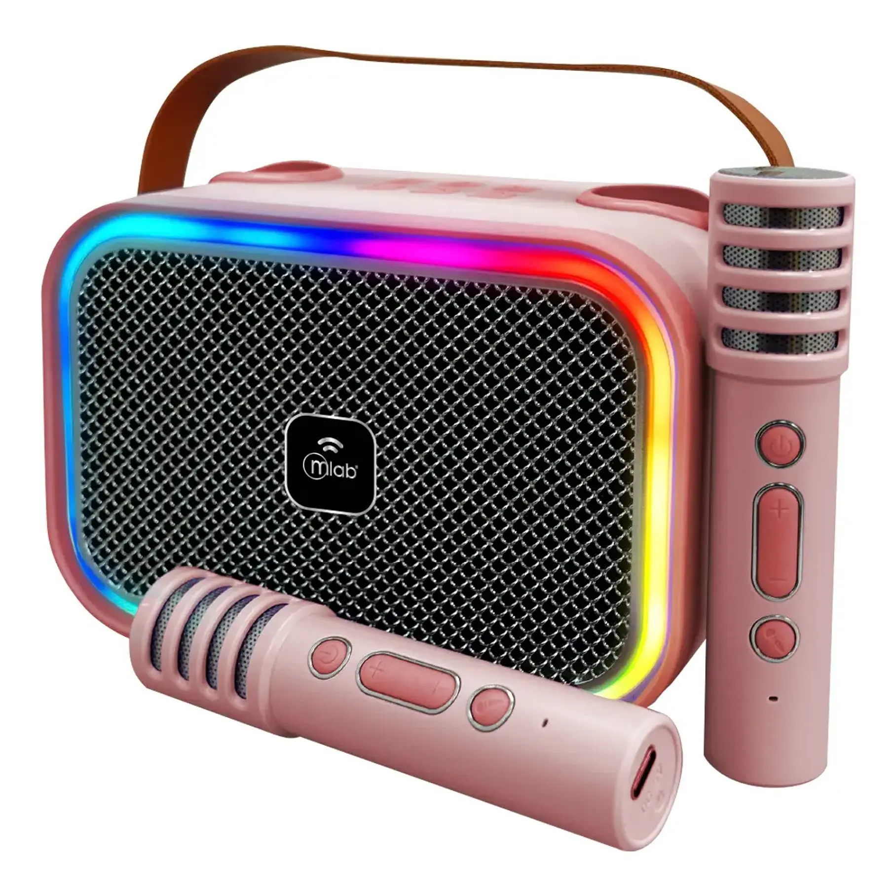 Parlante Mlab My Lil' Dual Voice Colores Rosa Blanco Morado Parlante De Diversion Karaoke Cambio De Voces. 6