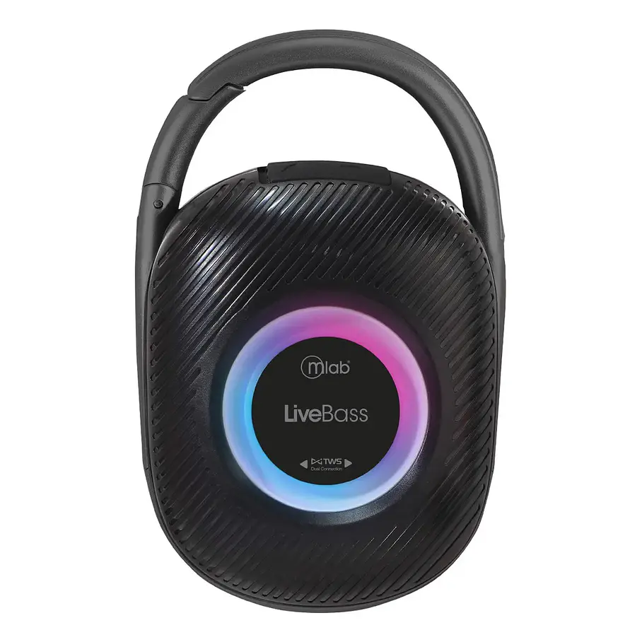 Parlante Portatil Tws Live Bass Mlab 09298 Color Negro Con Gancho 3